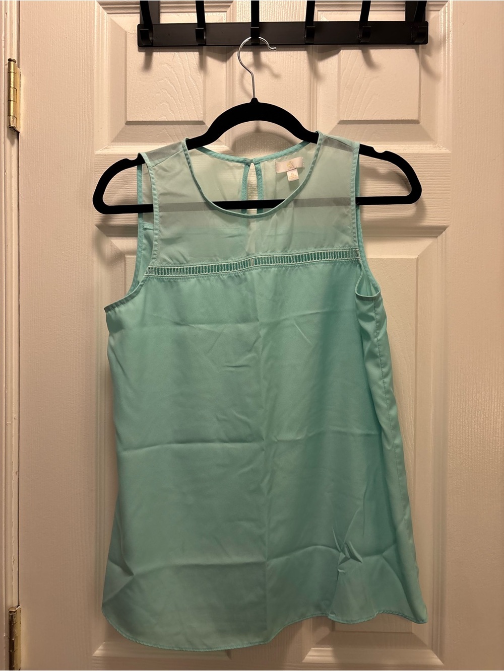 Girls' Mint Sleeveless Chiffon Top - Lightweight & Breathable